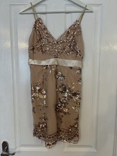 Ladies Strappy Champagne Sequin Medium