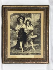 Antique Etching By S.J. Ferris of The Flowers of Spring By Giuseppe Castiglione