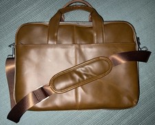 Executive Leather Messenger Laptop Briefcase Adjustable Shoulder Bag Strap