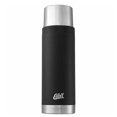 Esbit Sculptor Isolierflasche 1L Edelstahl Thermosflasche Outdoor Schwarz