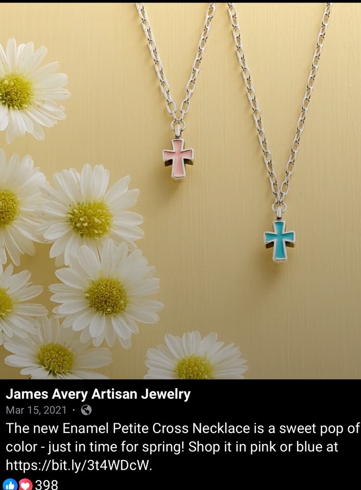 James Avery Retired Pink Enamel Cross Necklace | eBay