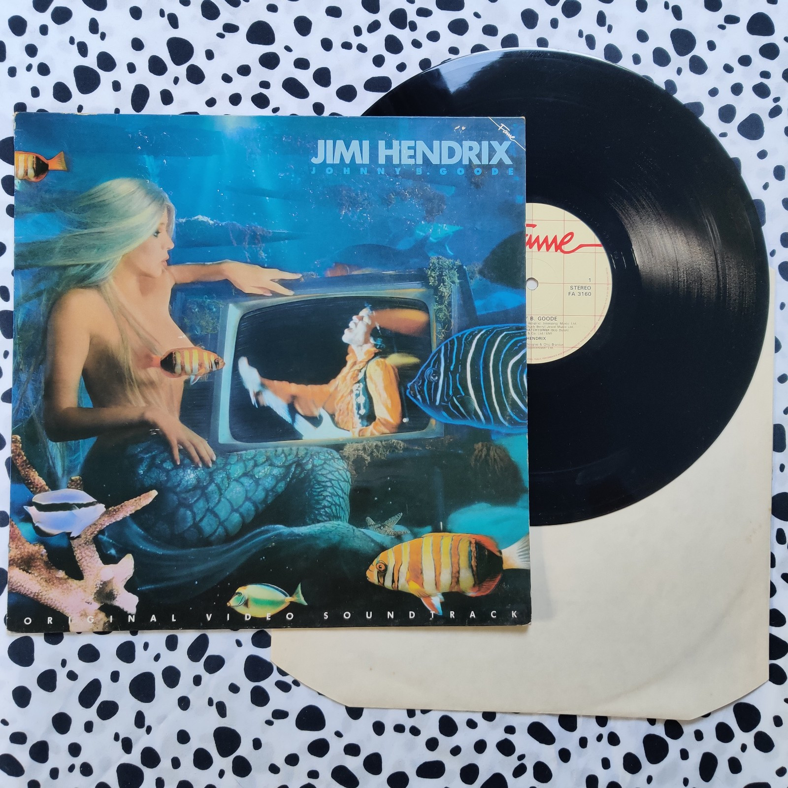 1986 Jimi Hendrix Johnny B. Goode An Original Video Soundtrack 12"" LP Vinyl Reco