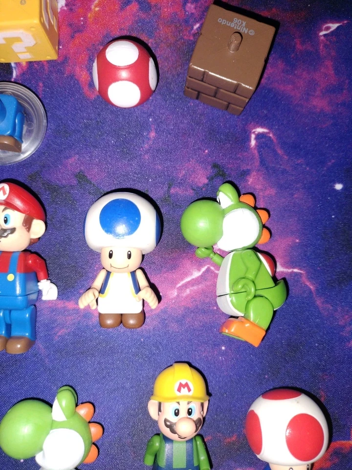 2011 K'Nex ~ Nintendo Super Mario Bros 2" Figures ~Mario and Luigi Yoshi Lot 9 Foto 3 de 4