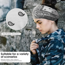 6 Pack Wide Boho Headbands for Women, Women's Hair Band Turban Workout Hairba...