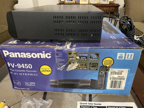 Panasonic Blue Line Omnivision PV-9450 telecomando videoregistratore Hi-Fi 4 teste testato scatola Og - Foto 8 di 13