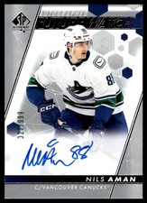 2022-23 SP Authentic Future Watch Auto RC Nils Aman Rookie Auto 327/999