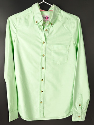 Redford Bluse Damen Hemdbluse Gr. 34 Hellgrün Oxford 100% Baumwolle Langarm