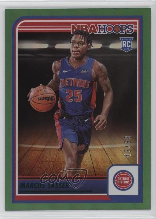 2023-24 Panini NBA Hoops Rookies Green 46/99 Marcus Sasser #260 Rookie RC 0m3b
