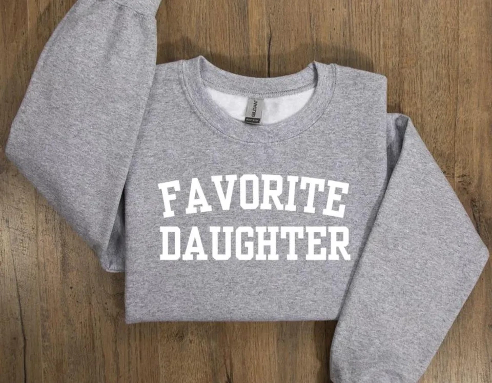 Collegiate Favorite Daughter Sweatshirt, Trendy Varsity Sweatshirt - Image 4 of 4