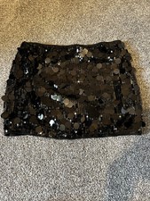 Women’s Black Sequin Skort Size S Shein Party Mini Skirt Shorts  New 