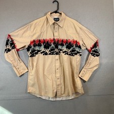 Wrangler Shirt Men's XL Pearl Snap Western Horses Southwestern Cowboy Rodeo