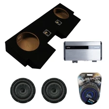 Kicker 43CVT102 Sub + Memphis VIV3000.1V2 Amp + ASC Dual 10" Subwoofer Box Combo