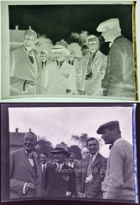 Seltenes Foto Negativ, Motorradrennen: GP Österreich 1930 - Mr. Moore, NSU - rar