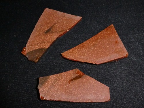 Goldstone slabs-3 small pieces-rough- cabbing- collecting-science - Picture 3 of 3