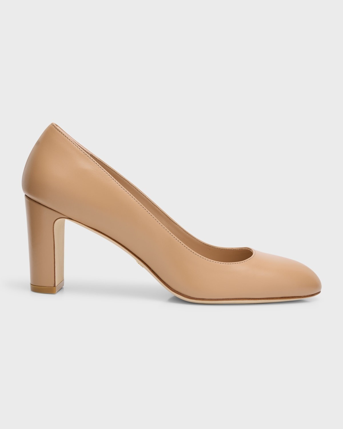 Stuart Weitzman Vida 75 Pump Women's US 10 Beige Leather Stiletto Heel HTAT551