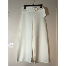Forever 21 Mid Rise Wide Leg with Buckle Belt Dress Pants Women's Size M - USED