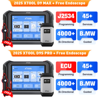 XTOOL D9 MAX J2534 Programming Diagnostic Tool OBD2 Scanner D9S PRO Key Program