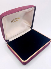 Vintage Claret Grosgrain Fabric Rotary Domed  Watch Case 10cms x 7cms x 4.5cms