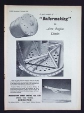 Original 1963 Advert Middleton Sheet Metal Aero Engine Boilermaking