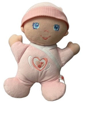 Fisher Price Hug N Giggle Baby Pink Plush Lovey Doll Brilliant Basics Works