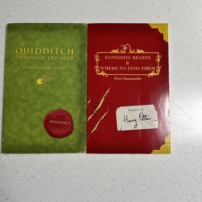 Set Of 2 Comic Relief Books Quidditch & Fantastic Beasts Harry Potter Books 