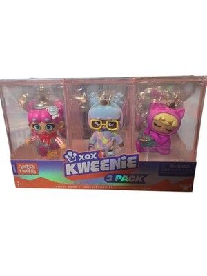 XOX Kweenie Fearless Kweens 4-inch Mini Figures Pack of 3, Random Selection