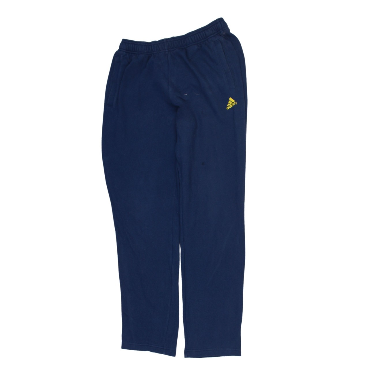 Adidas Mens Sweatpants Navy Blue Fleece Elastic Waist Pockets Joggers L