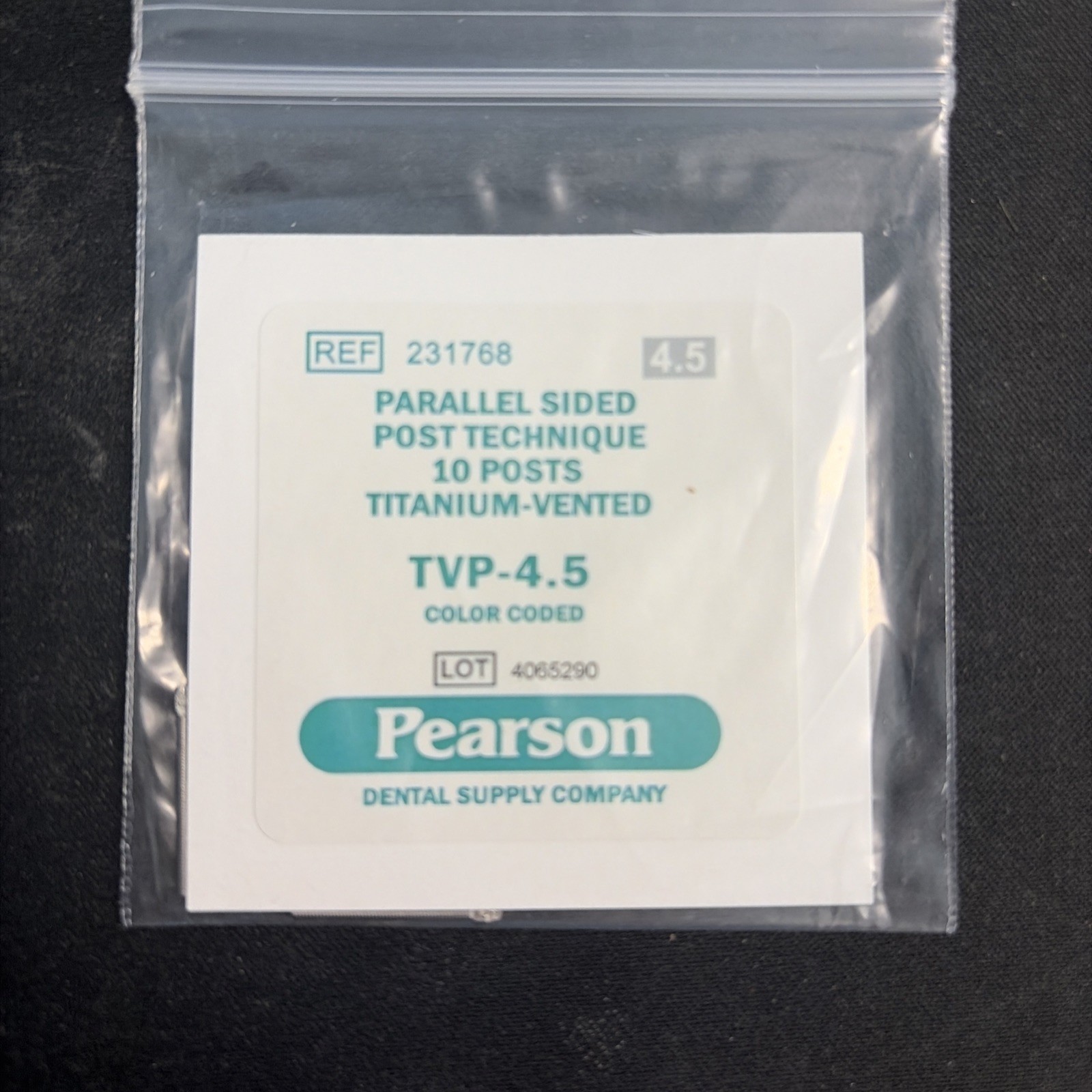 Pearson - Titanium Vented Parallel Sided Straight Posts - Size 4.5- 10PK