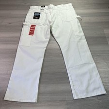 NEW Dickies Performance Painters Pants Mens 42x32 White Flex Relaxed Workwear