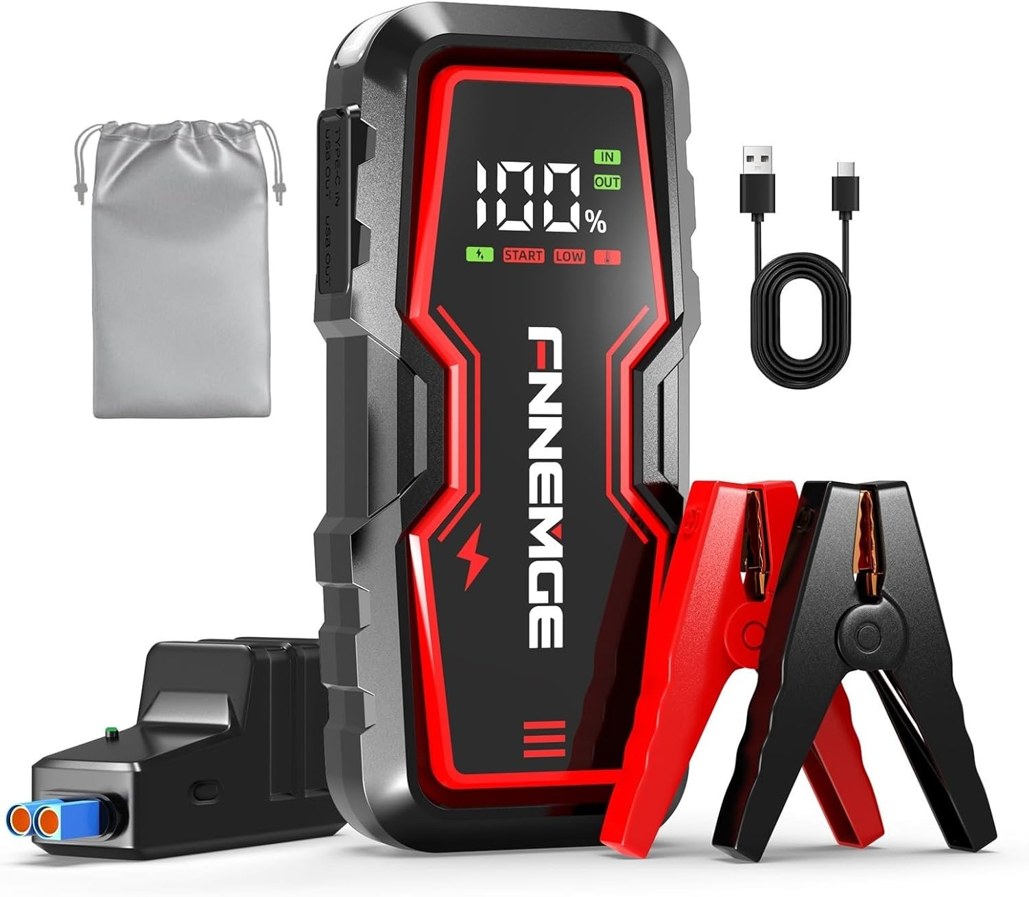Avviatore Batteria Auto, 9000A Avviatore Emergenza per Auto （Tutti I Veicoli a B
