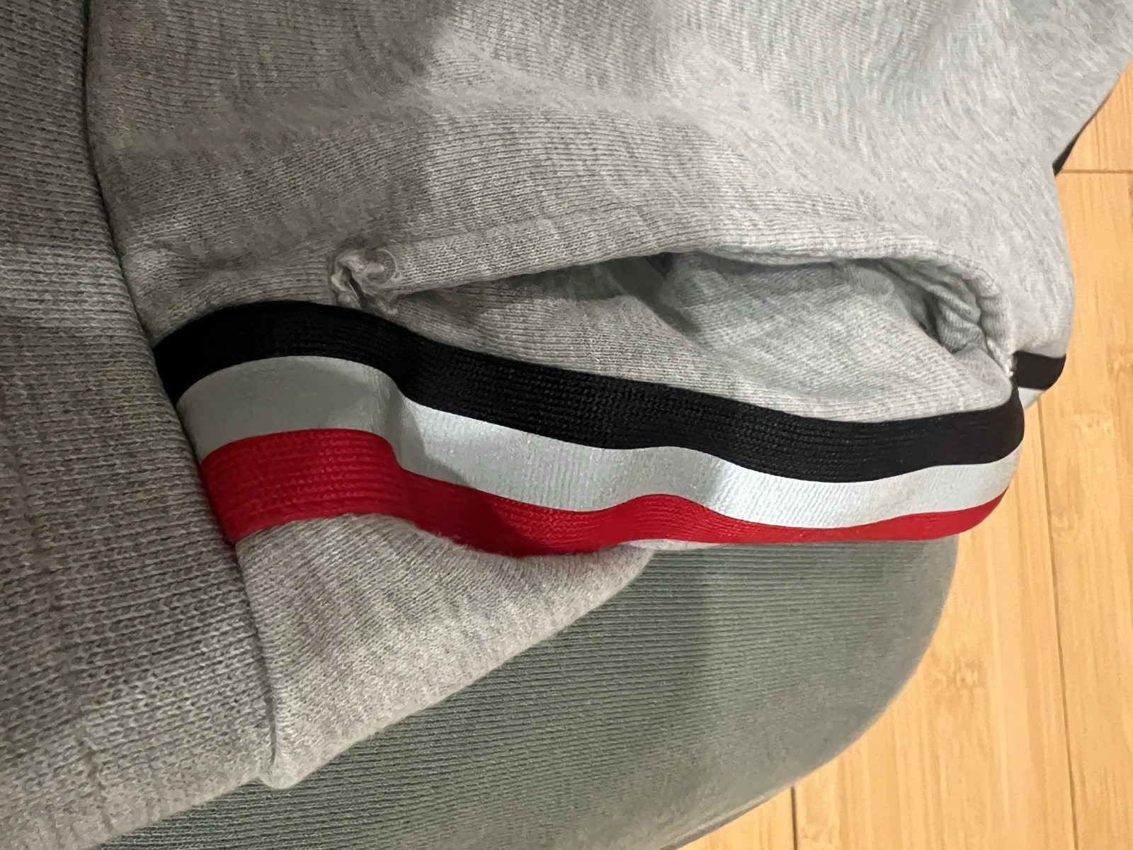 Moncler slim-fit tapered striped webbing-trimmed logo Gray Sweatpants Size XXL thumbnail 10