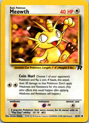 Meowth 62/82 Team Rocket Unlimited Common