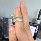 Masonic Silver Tone Ring with Square and Compass Symbol — photo 2