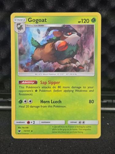 Gogoat 11/111 Holo Rare Crimson Invasion Pokemon Lightly Played