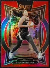 2025 Panini Select WNBA Concourse Megan Gustafson #17 Red Prizm /149