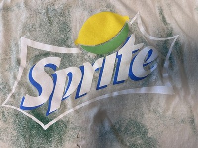 CocaCola Unisex T Shirt sz XL White Sprite Cropped Y2K Streetwear 90s distressed