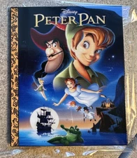 PIN PETER PAN LITTLE GOLDEN BOOK 3" JUMBO FANTASY PIN CAPTAIN HOOK WENDY TINKER