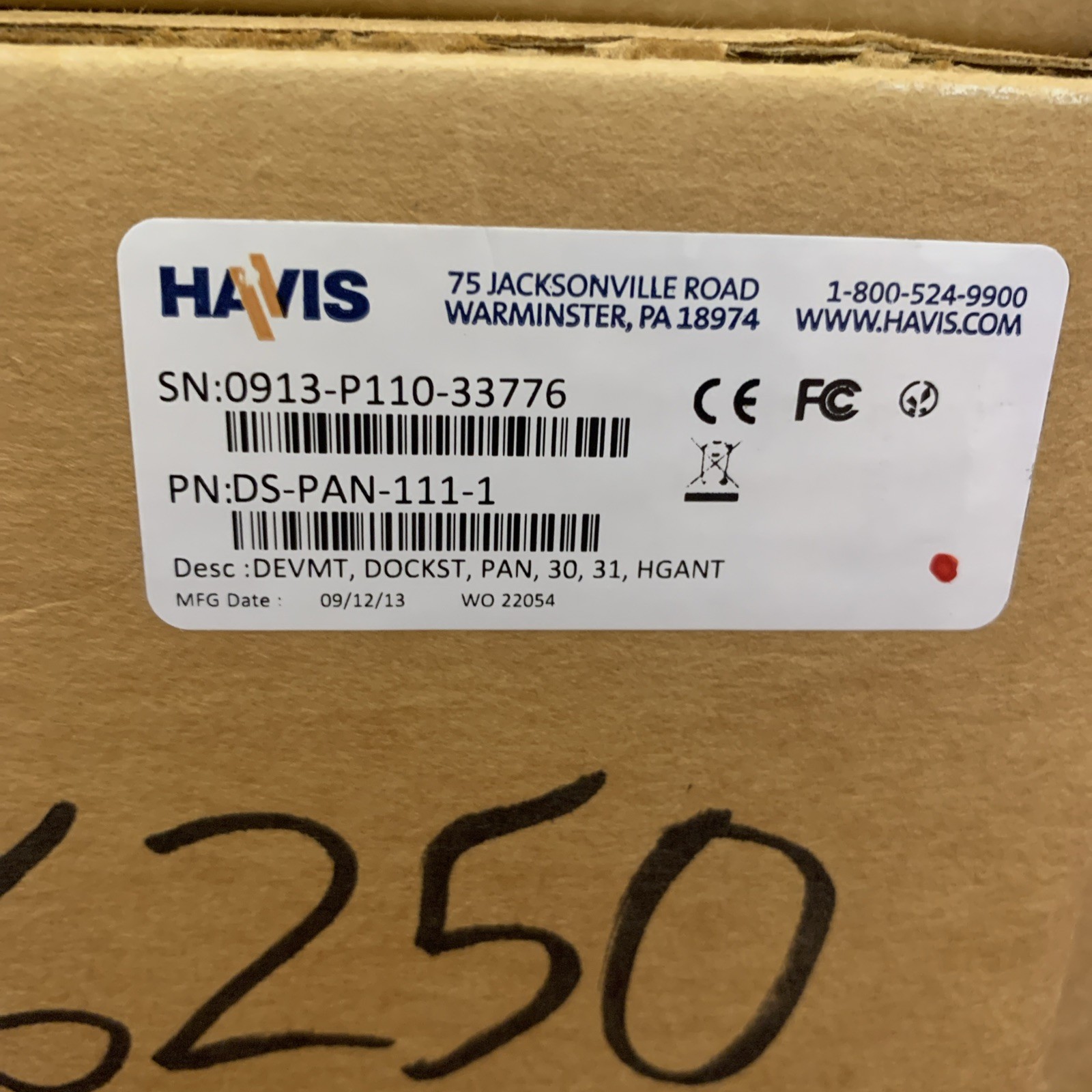 New Havis DS-PAN-111 Panasonic Toughbook Dock / Docking Only Read