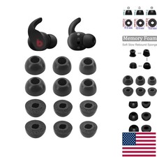 Memory Foam Eartips for Beats Fit Pro Studio Buds - 6 Pairs in S/M/L Sizes