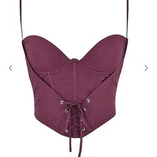House of CB (Mistress Rocks) Purple Lace Up Corset Size S