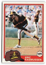 1981 Topps #342 Eric Rasmussen San Diego Padres
