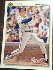 Upper Deck 1992 John Smoltz #322 Atlanta Braves Baseball Card