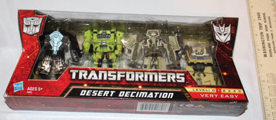 SEALED Transformers Desert Decimation 4 pack 2010 Figure MIP Ratchet Brawl MISP