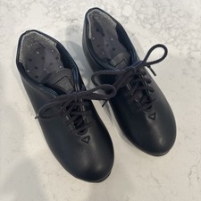 Capezio Tele Tone Jr Tap Shoes. Childrens Size 11.5 W Unisex lace up. Black