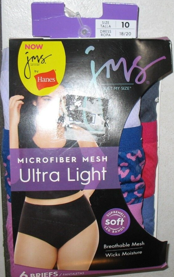 Breathable Mesh Just My Size Panties HANES JMS NEW PR PKG 10(18/20
