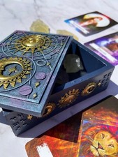 Image of Witch Astrology| Moon and Star Resin Tarot Box | Perfect Gift