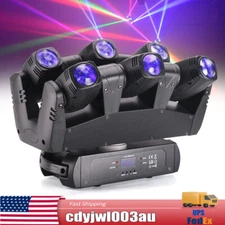 6 Head LED RGB Moving Head Stage Lighting Beam Laser Bar Disco Party DJ Light