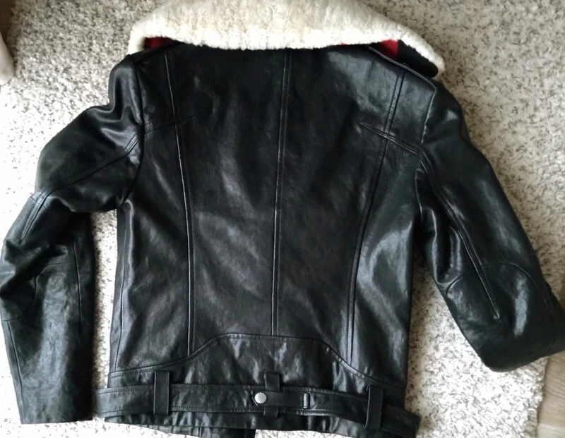 RAG & BONE  Mackenzie Leather Biker Jacket - Black XS BNWT - Image 4 of 4