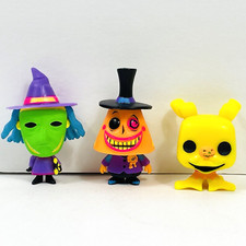 Funko Nightmare Before Christmas Black Light Pocket Pops Mini Shock, Zero, Mayor