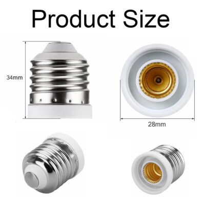 Adaptador De Bombilla E26 A E12 – Reductor De Tornillo – 5 O 10 Piezas – Blanco – Interior